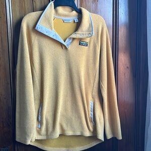 LL Bean Yellow Women’s Fleece Size S Reg